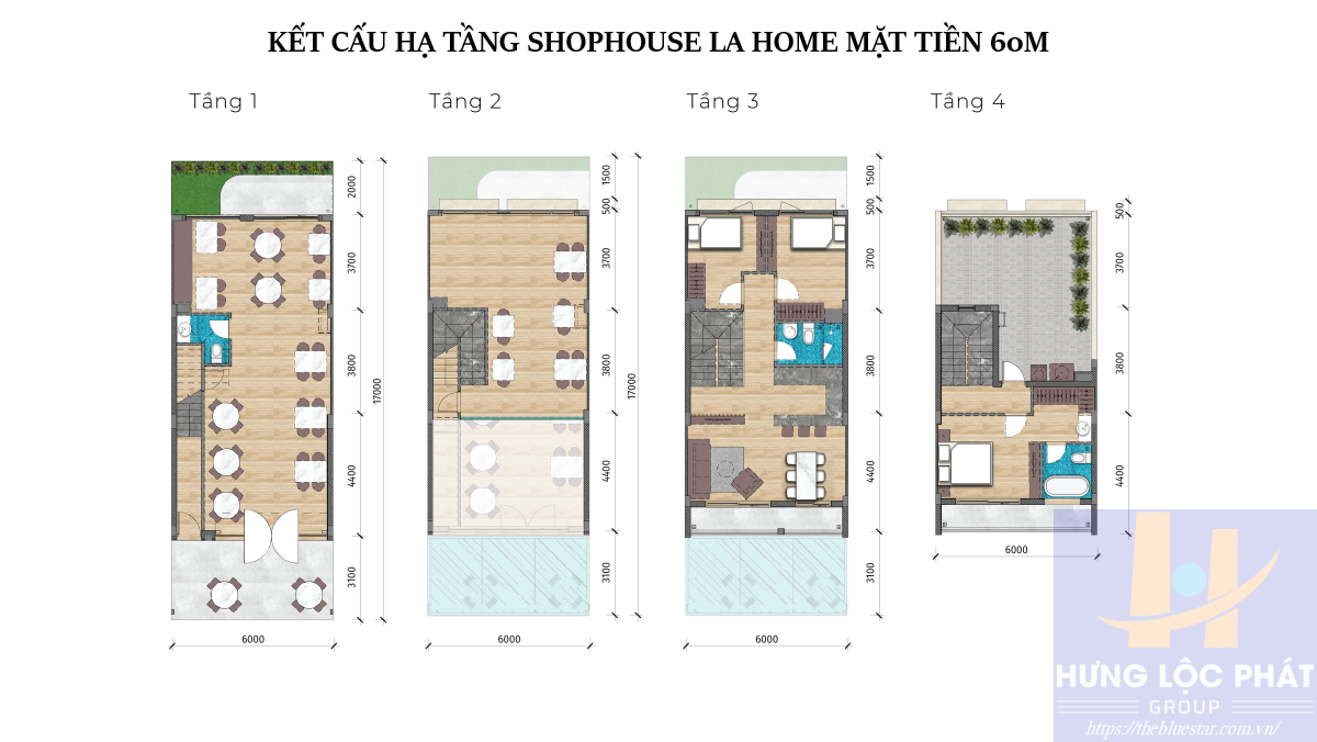 Thiết Kế Hiện đại Và Thông Minh Shophouse La Home Long An Lộ Giới 60m