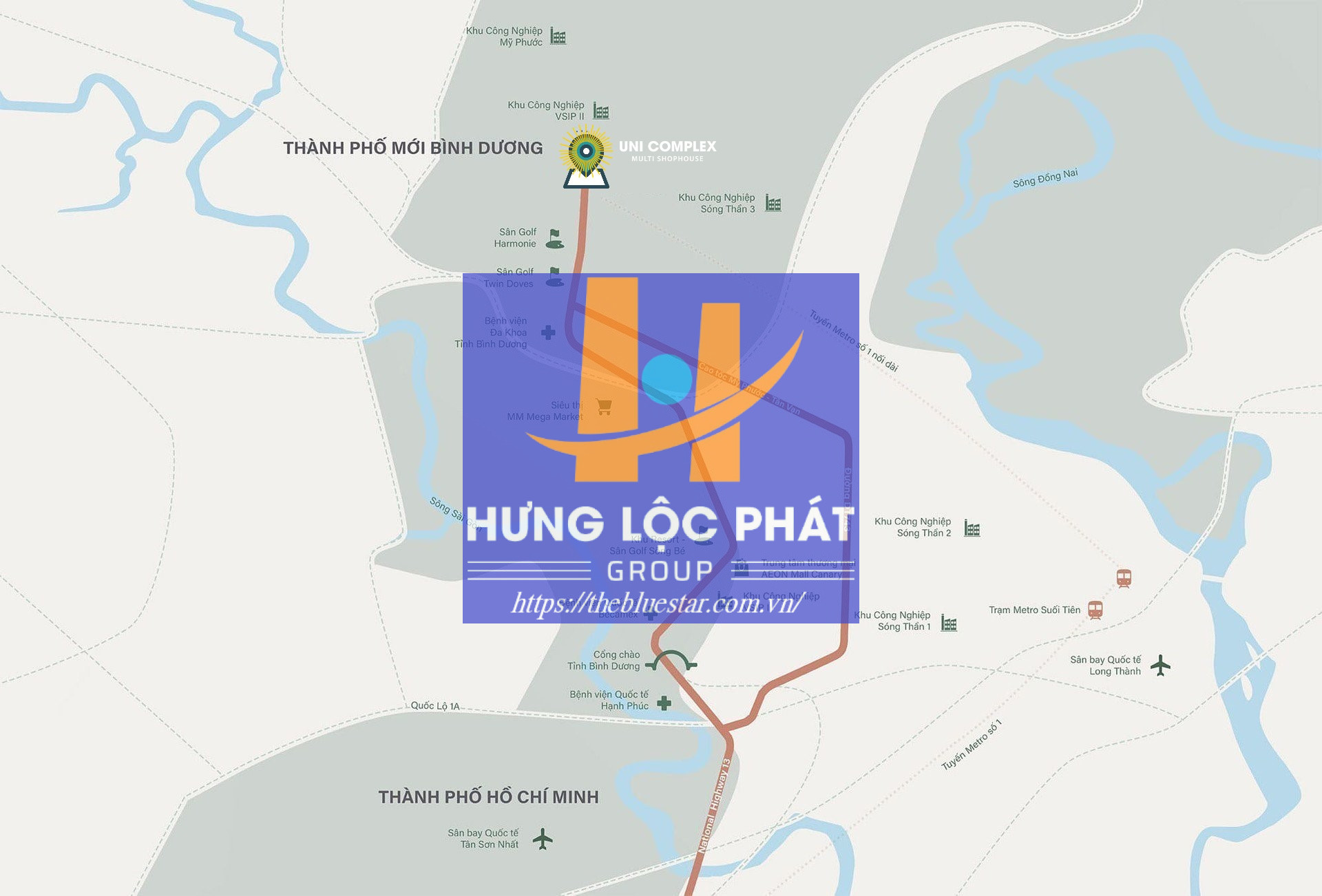 VỊ TrÍ VÀng CỦa NhÀ PhỐ Uni Complex TẠi ThỦ DẦu MỘt