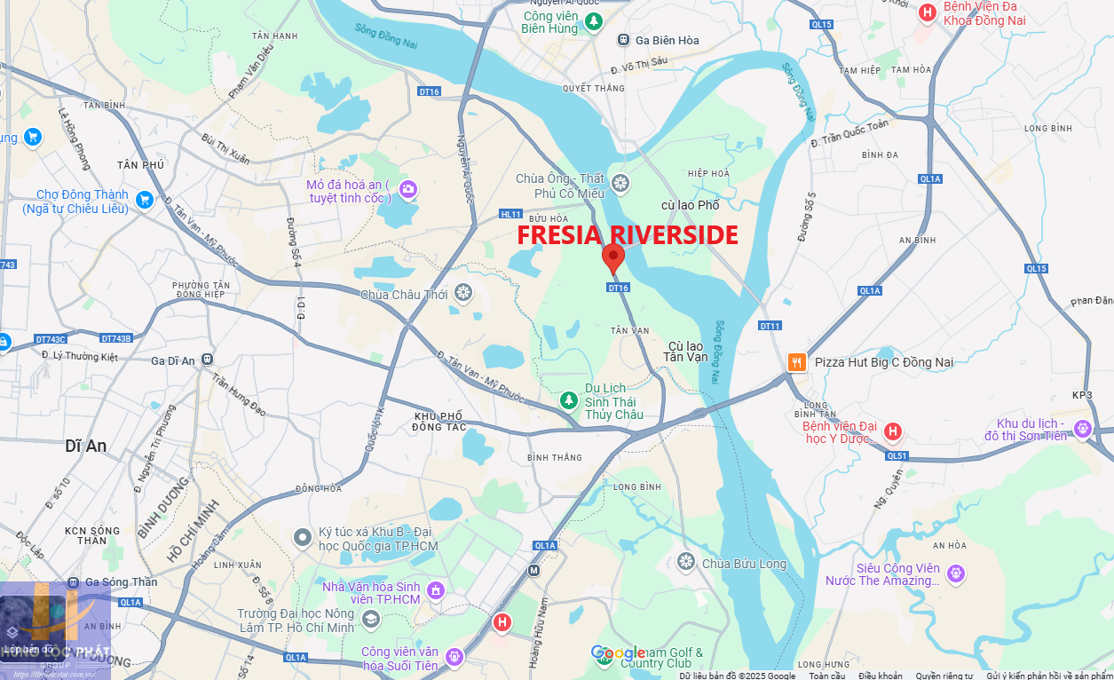 Vị Trí Fresia Riverside Với Tầm Nhìn Triệu đô Hướng Sông Đồng Nai